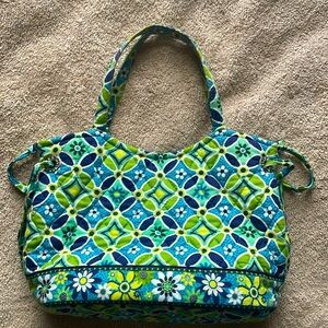 Vera Bradley Green/Navy Print Purse